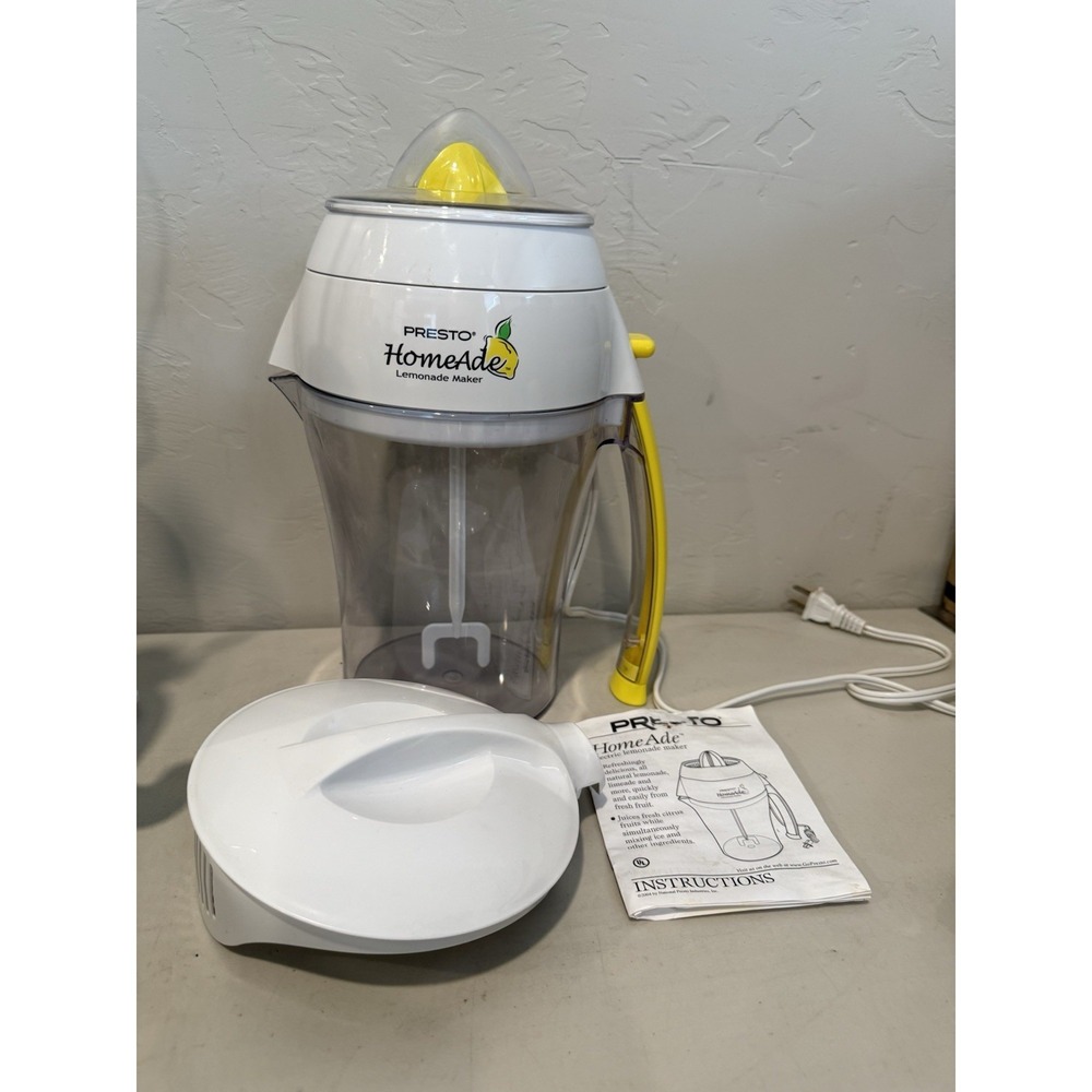 Presto HomeAde Electric Lemonade Maker Model 02621 Manual and Accessories No Box
